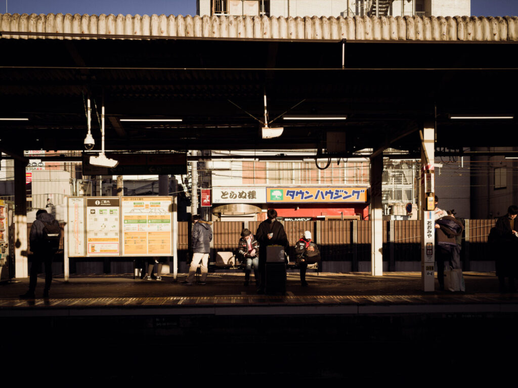 夕焼けの大宮駅