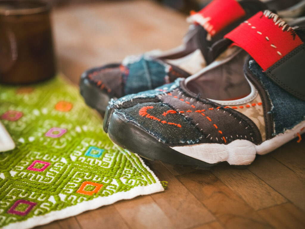 刺し子後のNike Air Rift②