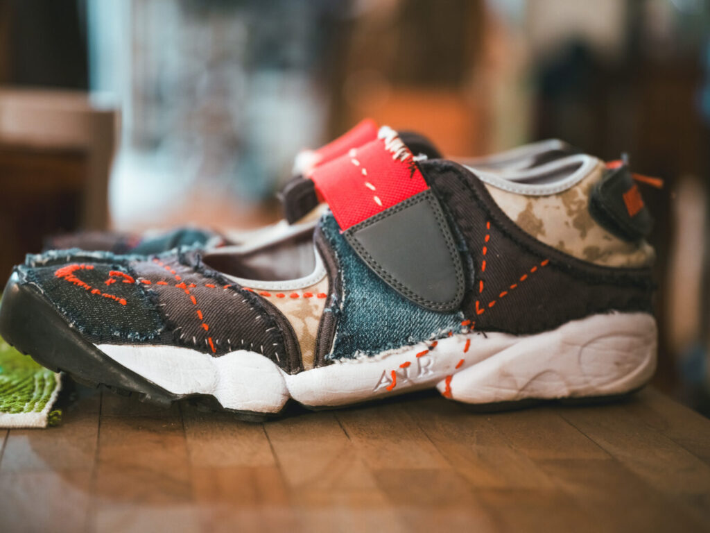 刺し子後のNike Air Rift③