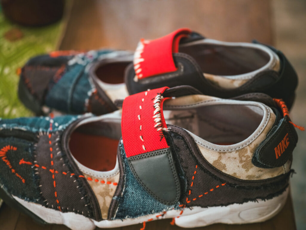 刺し子後のNike Air Rift④