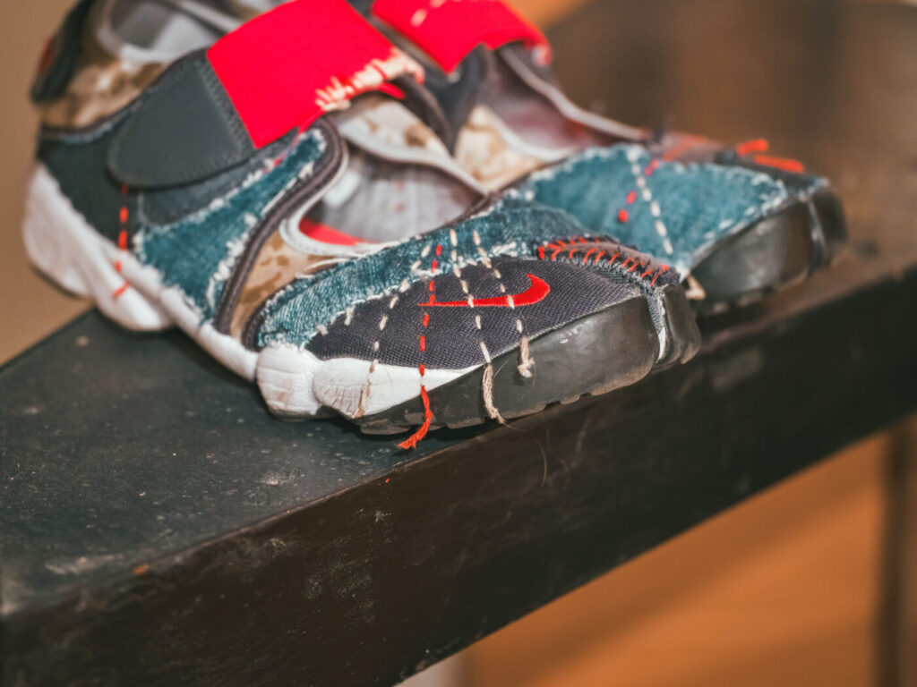 刺し子後のNike Air Rift⑦